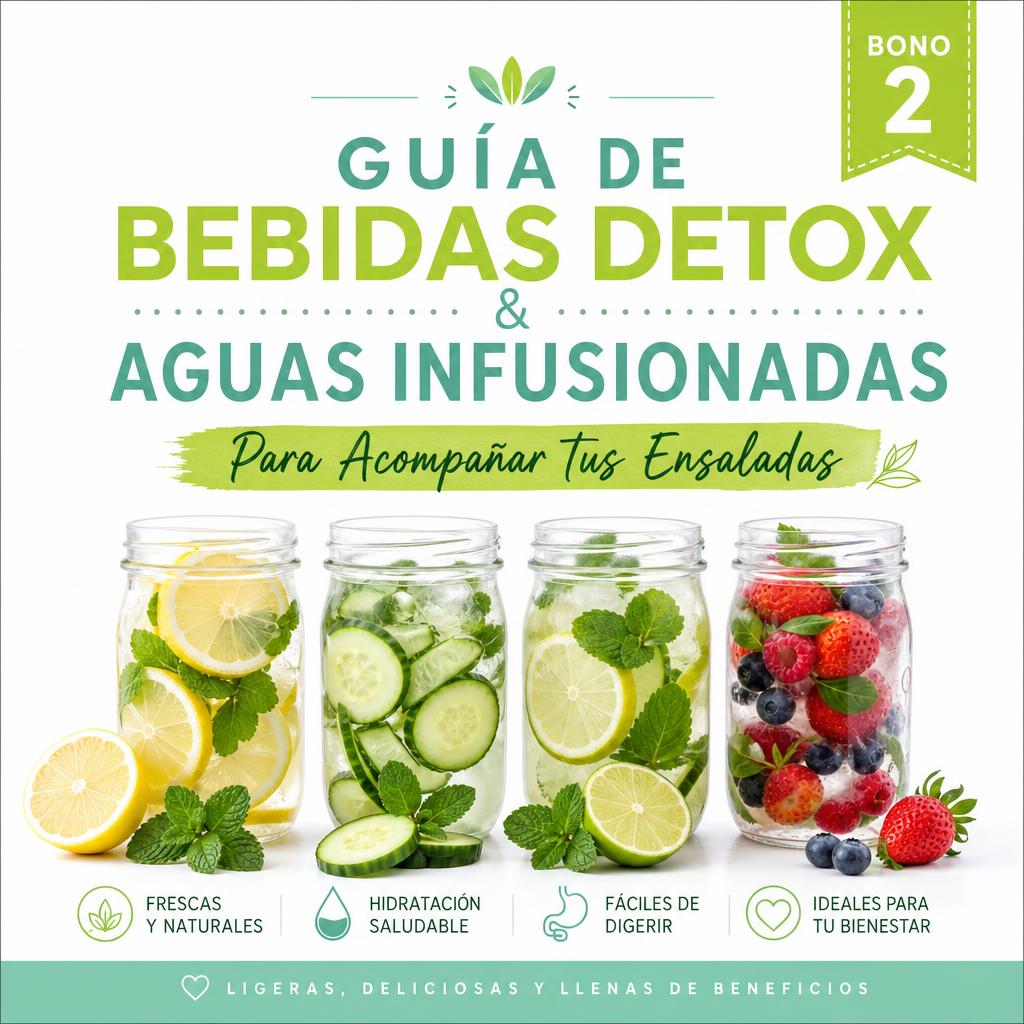 Portada de la Guía de Bebidas Detox & Aguas Infusionadas para Acompañar